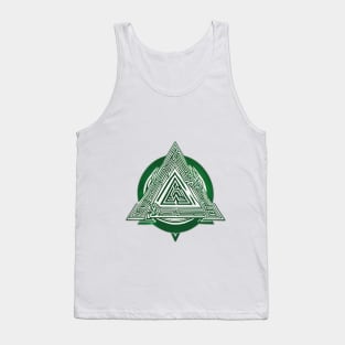 Emerald Triangles Abstract Art No. 916 Tank Top